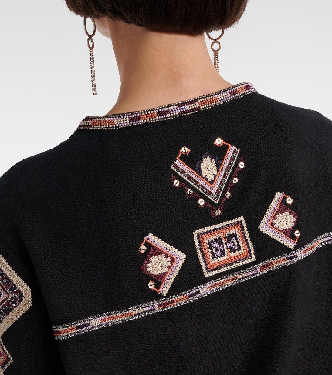 Blouse Zelda brodée en soie | Isabel Marant