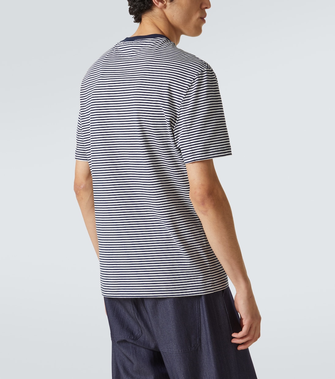 T-shirt rayé en coton | Brunello Cucinelli