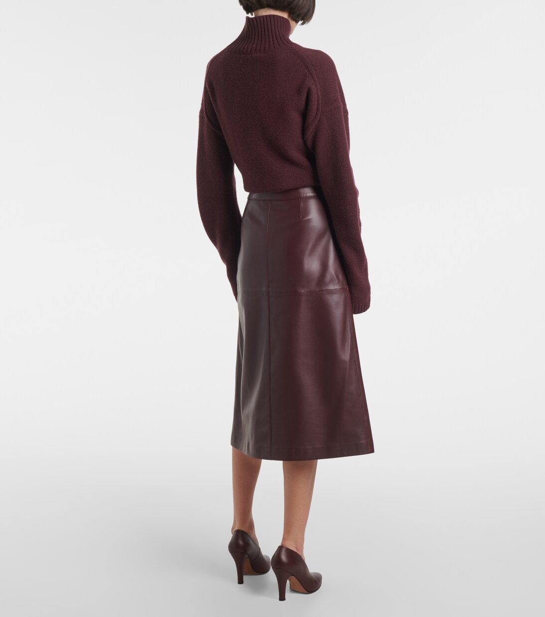 Leather midi skirt | Joseph