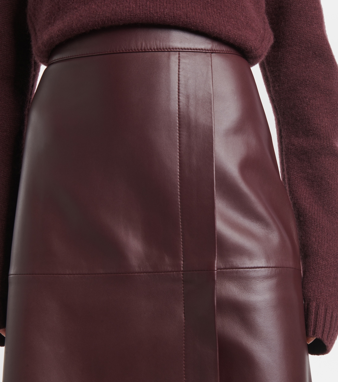 Leather midi skirt | Joseph