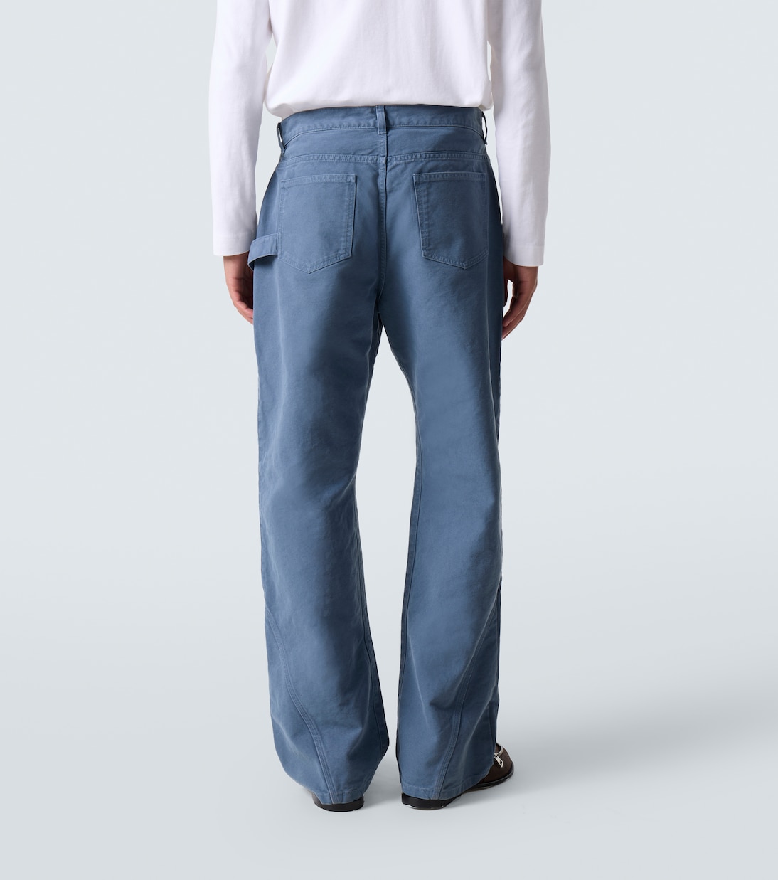 Twisted cotton canvas wide-leg pants | JW Anderson
