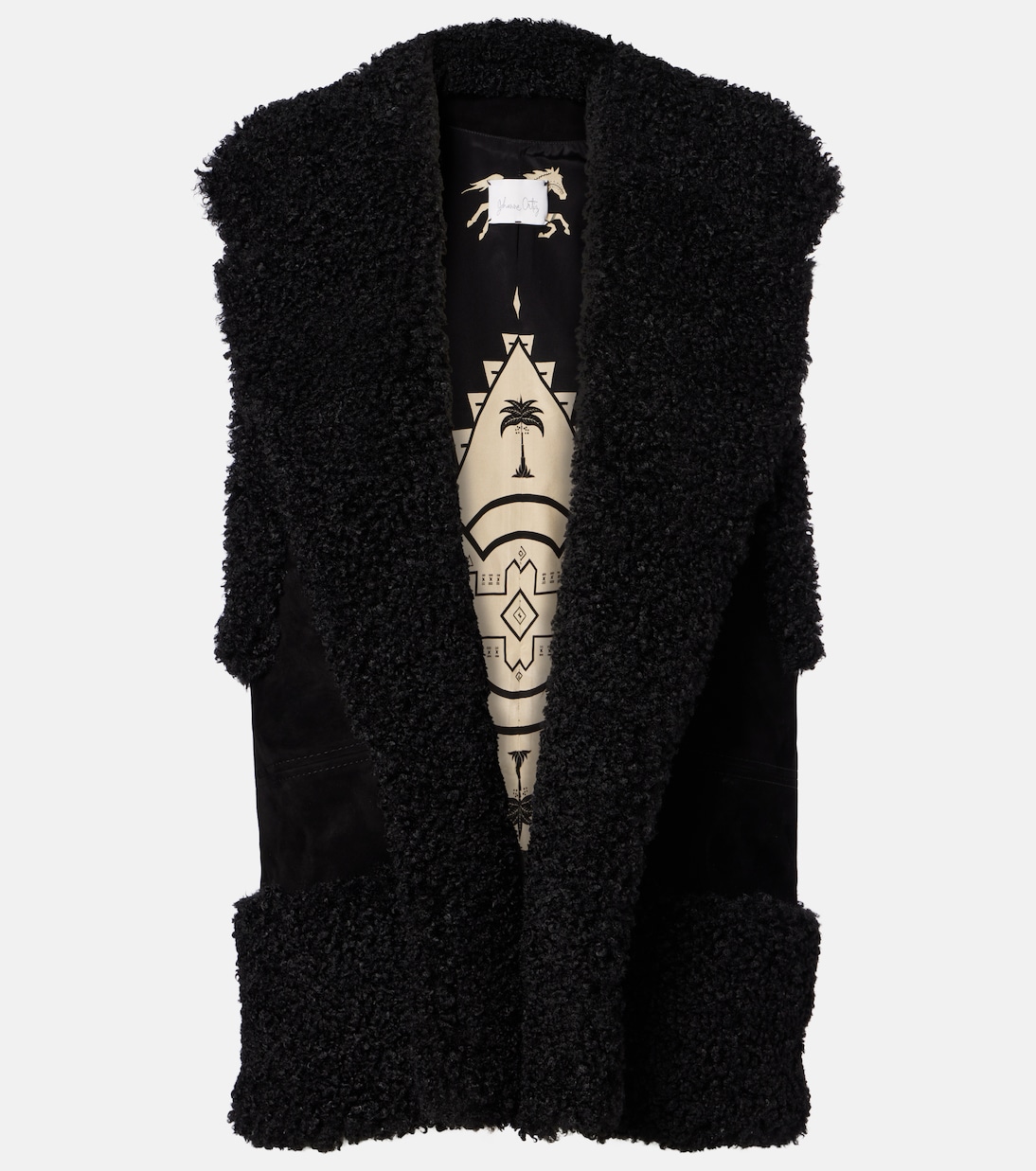 Gilet en daim et shearling | Johanna Ortiz