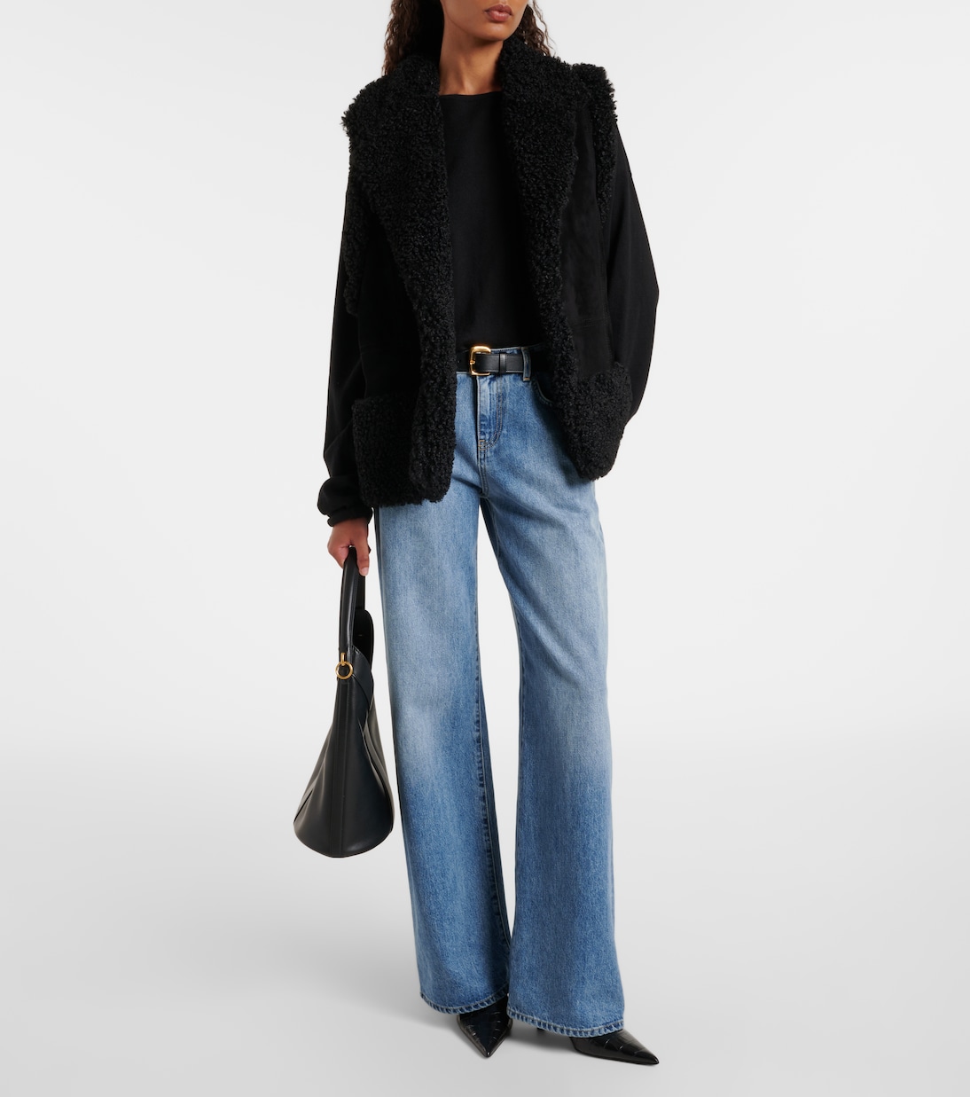 Gilet en daim et shearling | Johanna Ortiz