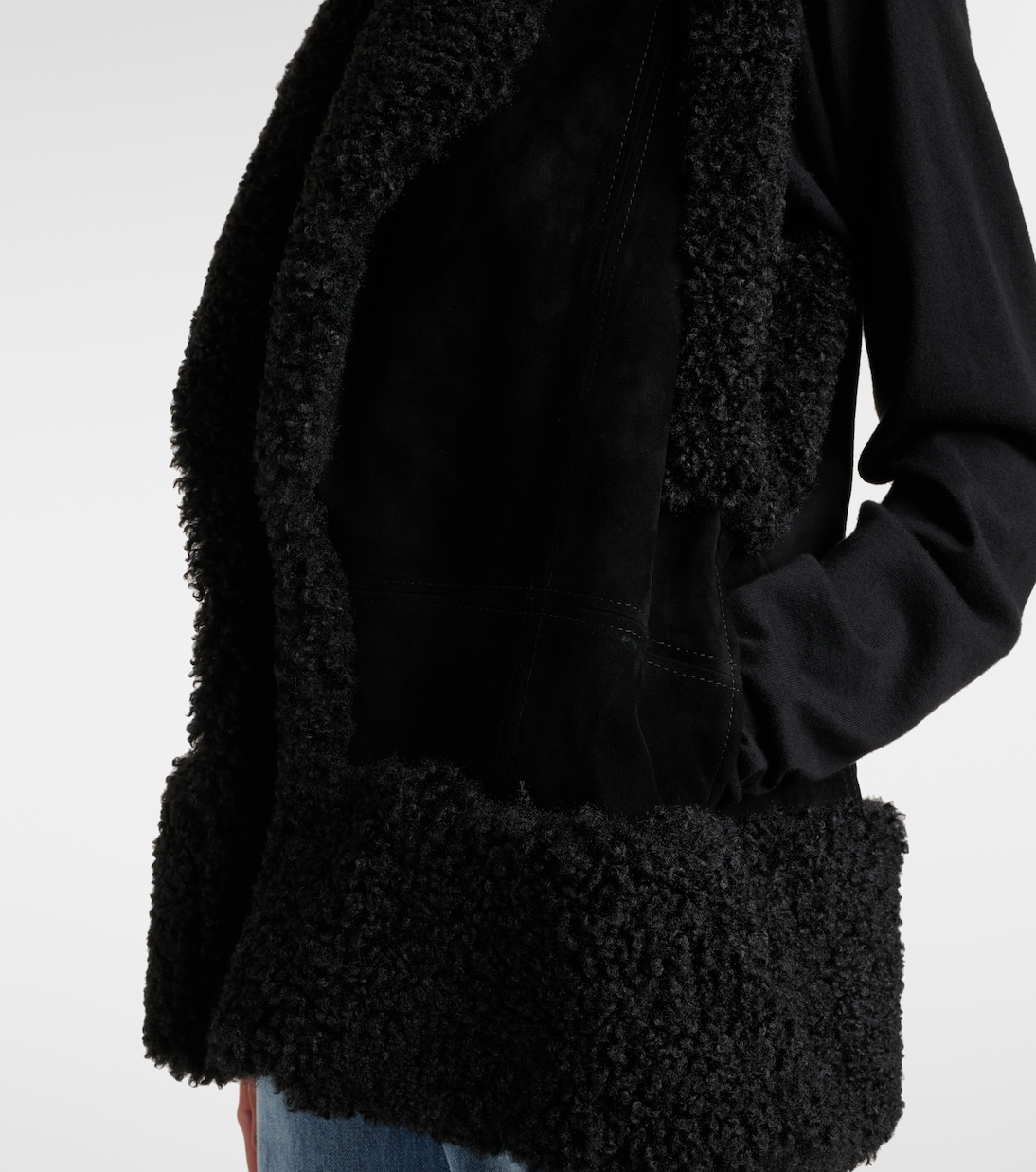 Gilet en daim et shearling | Johanna Ortiz
