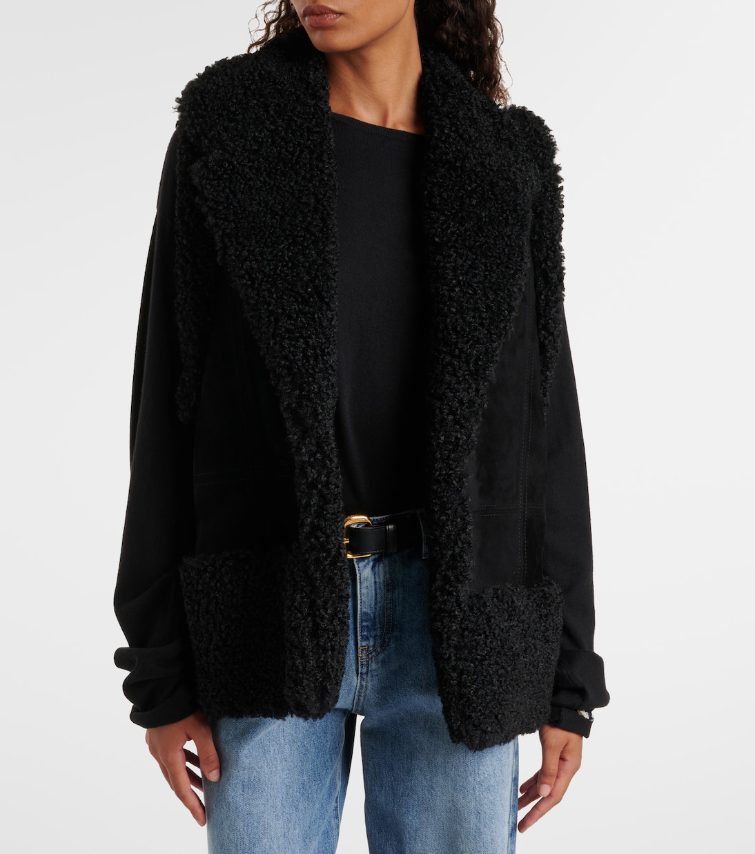 Gilet en daim et shearling | Johanna Ortiz
