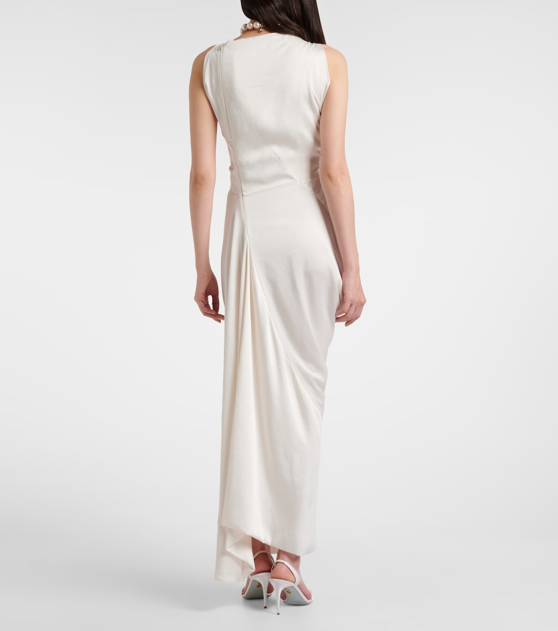 Long Fond draped satin gown | Vivienne Westwood