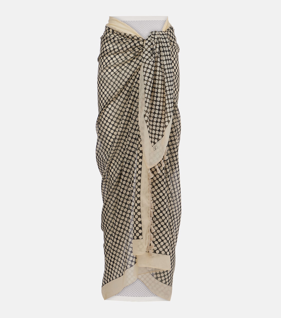 Plus De Pois cotton and silk beach cover-up | Valentino