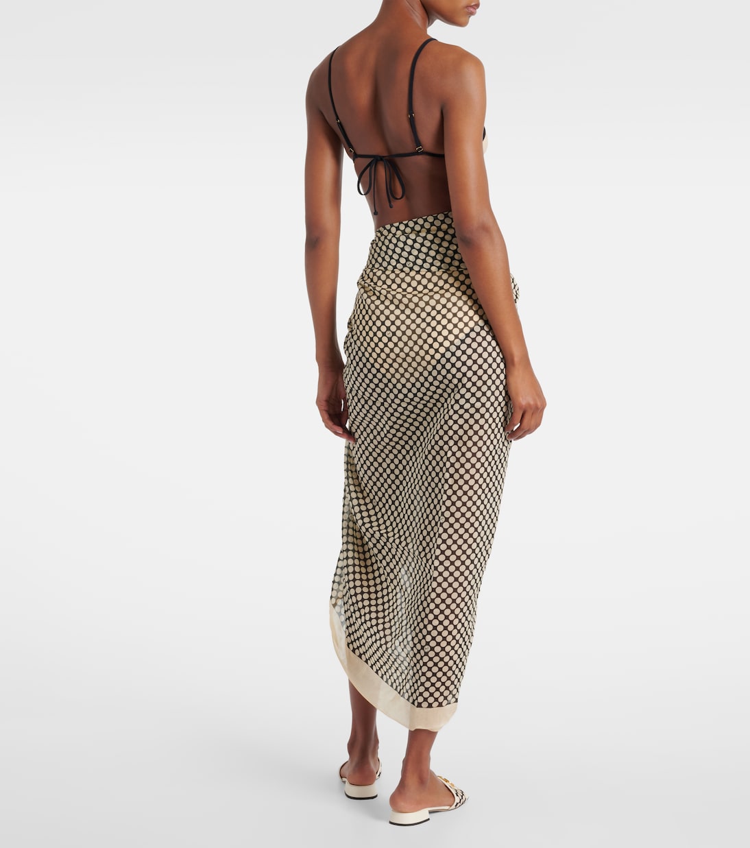Plus De Pois cotton and silk beach cover-up | Valentino