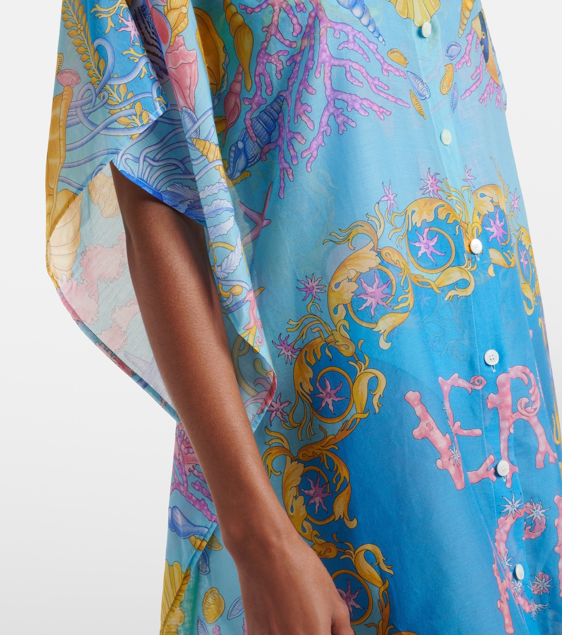 Copricostume in cotone e seta | Versace
