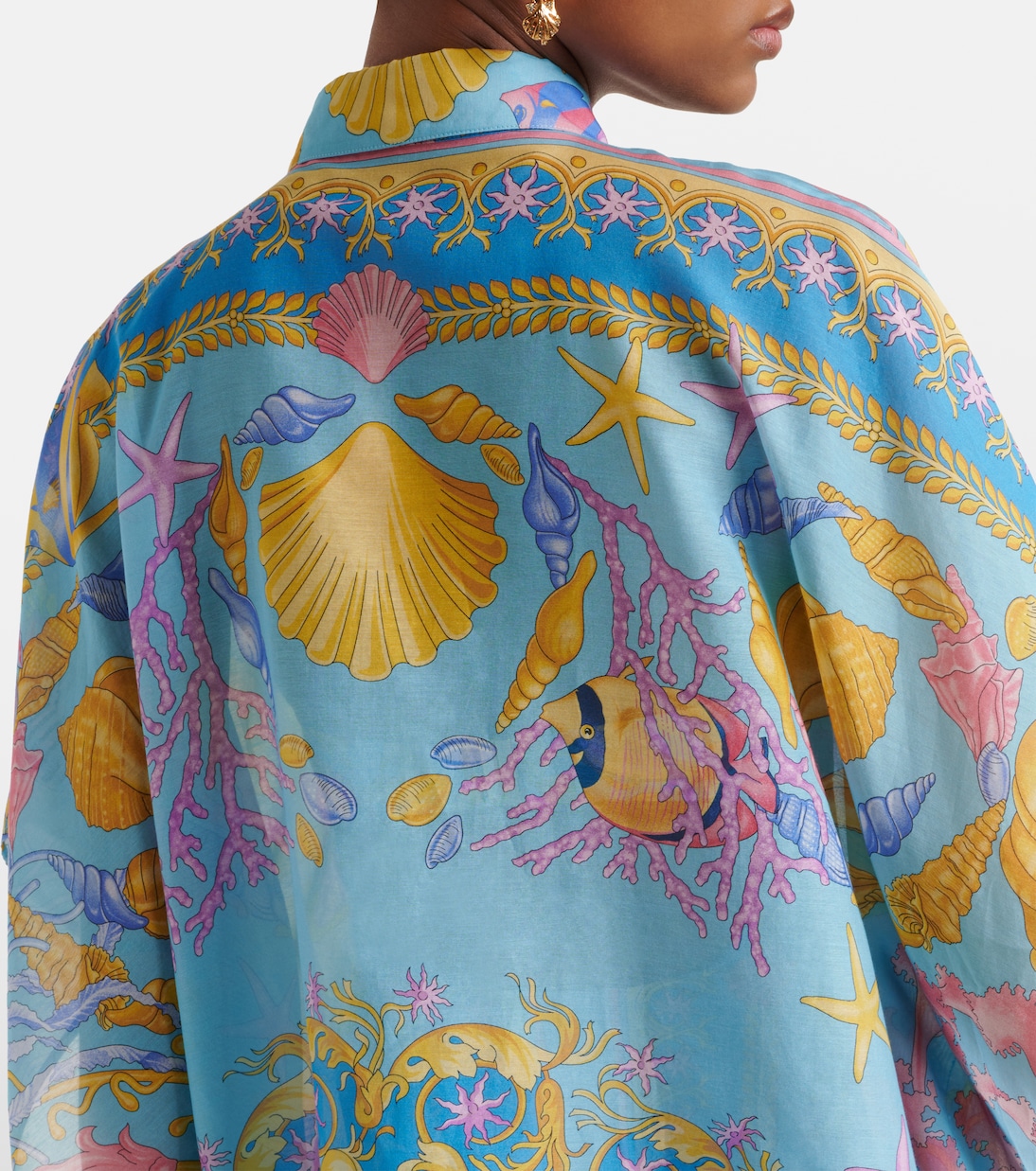 Copricostume in cotone e seta | Versace