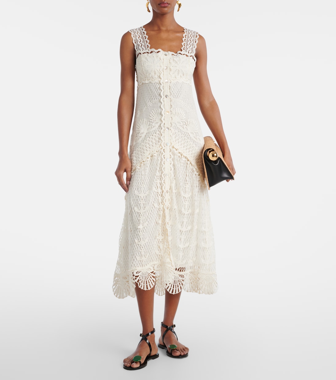 Maxikleid aus Guipure-Spitze | Farm Rio