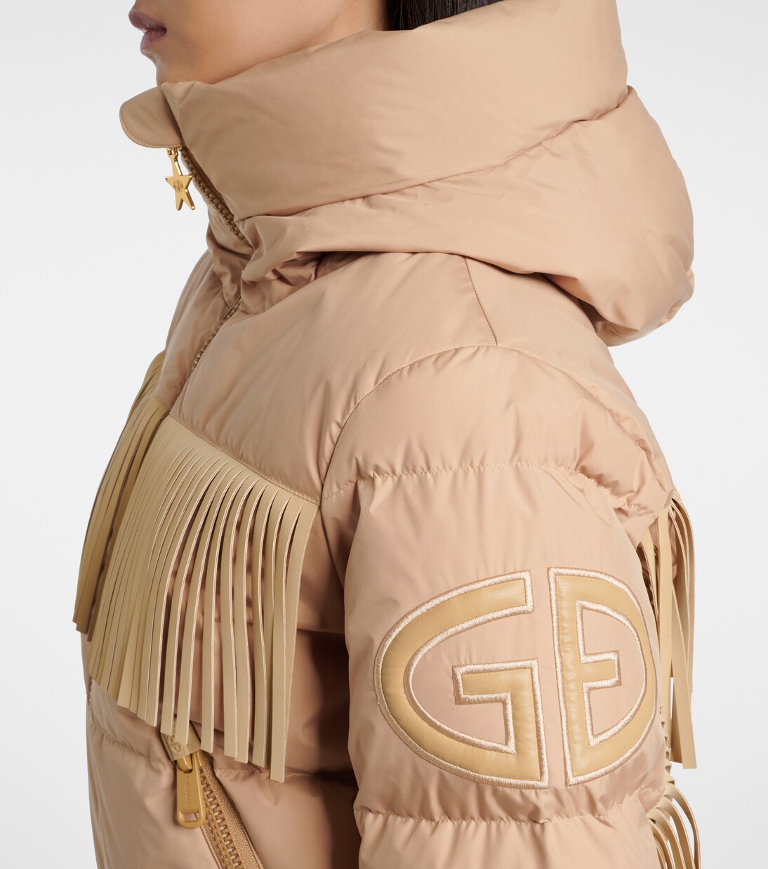 Marna fringed down ski jacket  | Goldbergh