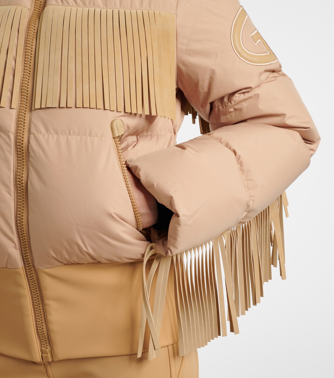 Marna fringed down ski jacket  | Goldbergh