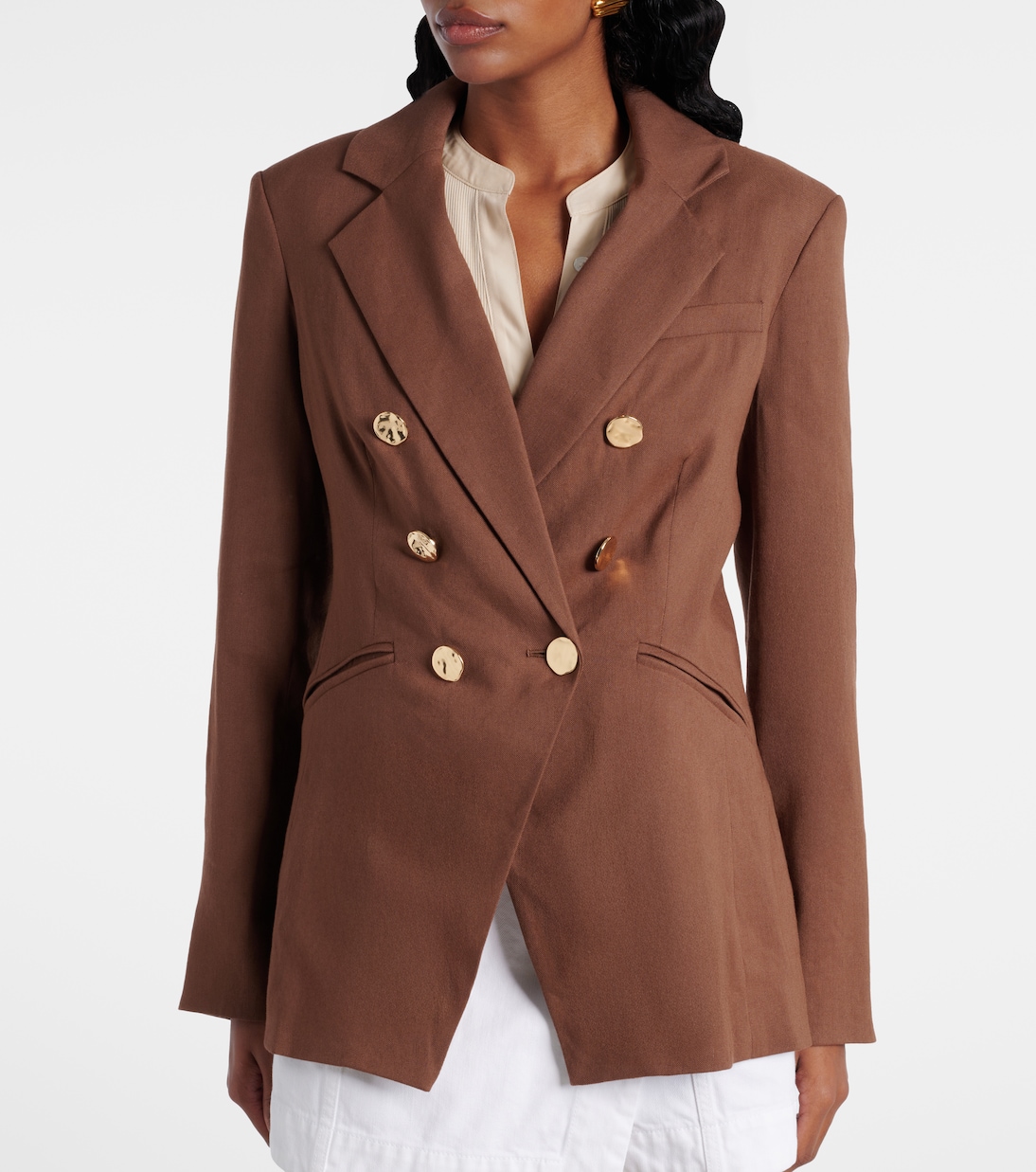 Elle Dickey linen-blend blazer | Veronica Beard