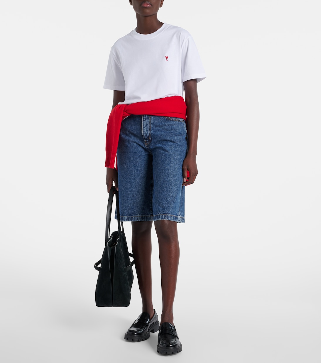 T-Shirt Ami De Cœur aus Baumwoll-Jersey | Ami Paris
