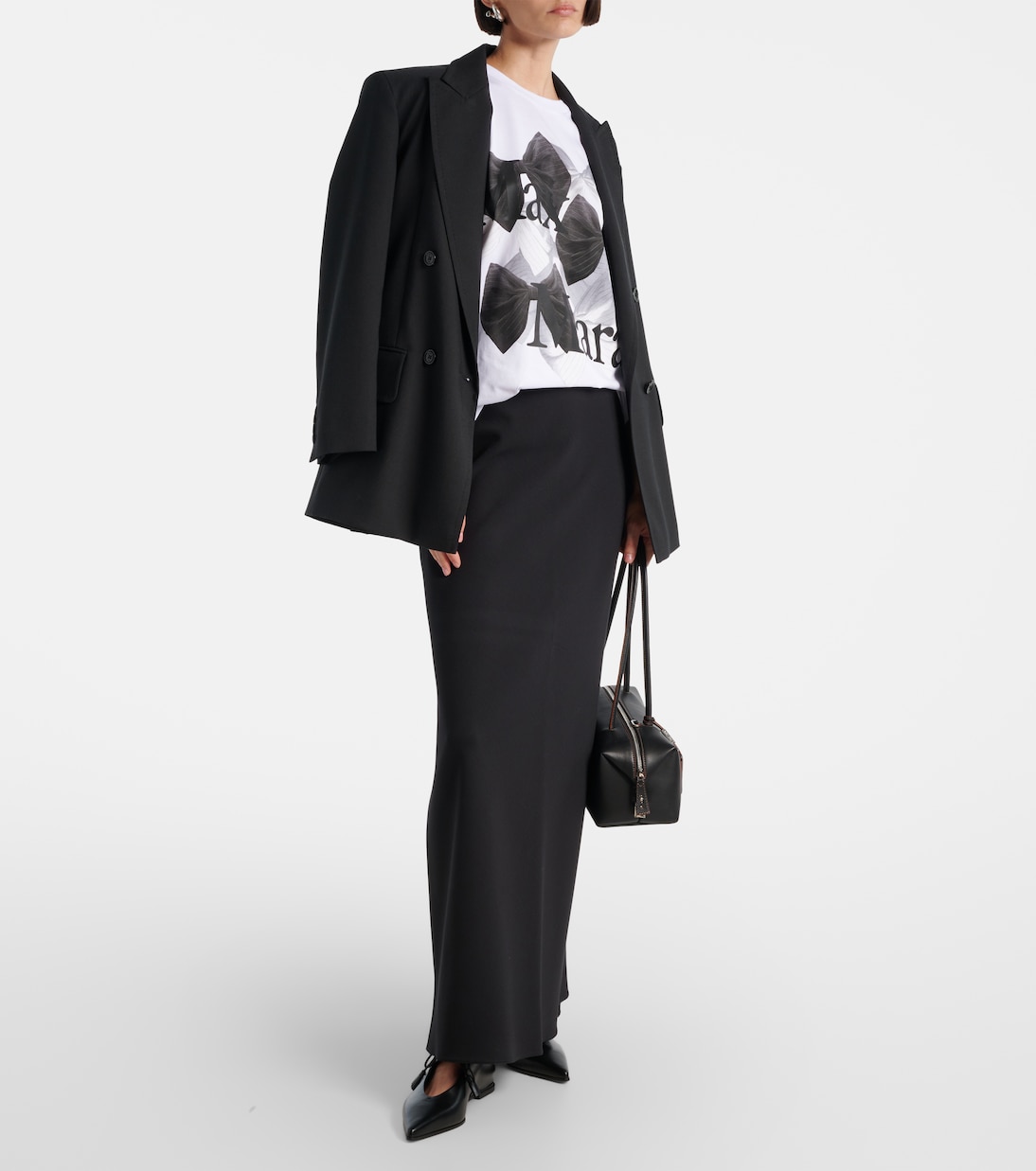 T-shirt Sequoia imprimé en coton à logo | Max Mara