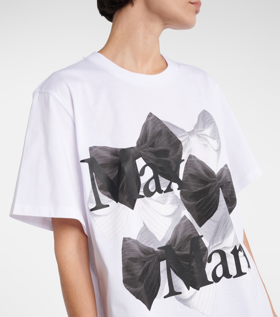 T-shirt Sequoia imprimé en coton à logo | Max Mara