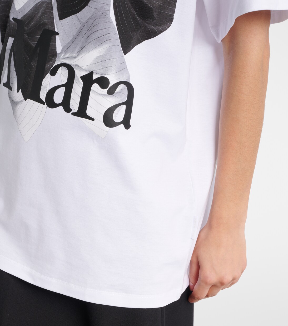 T-shirt Sequoia imprimé en coton à logo | Max Mara