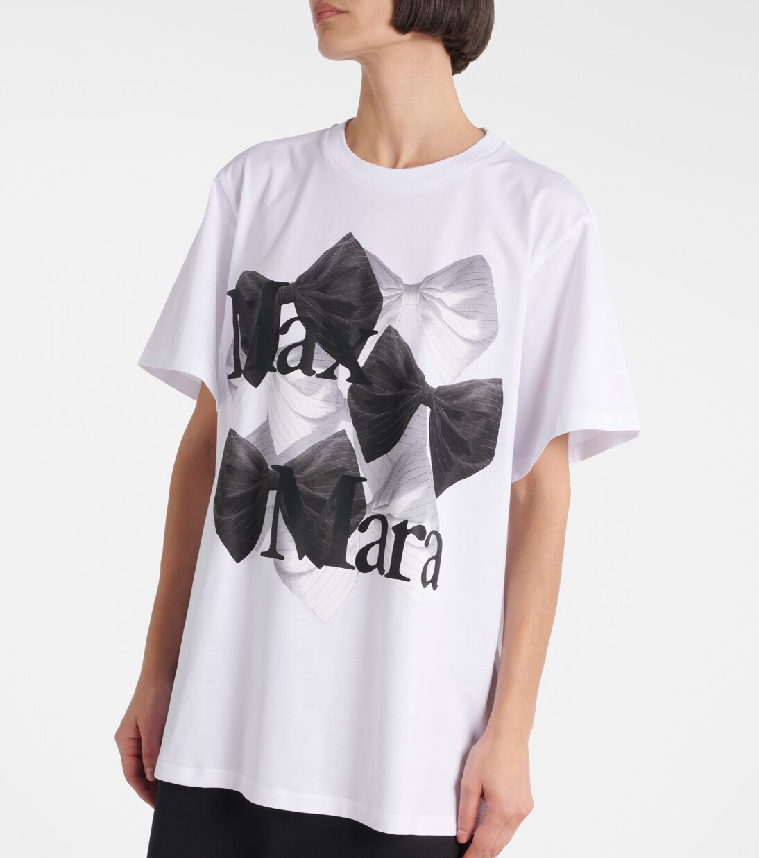 T-shirt Sequoia imprimé en coton à logo | Max Mara