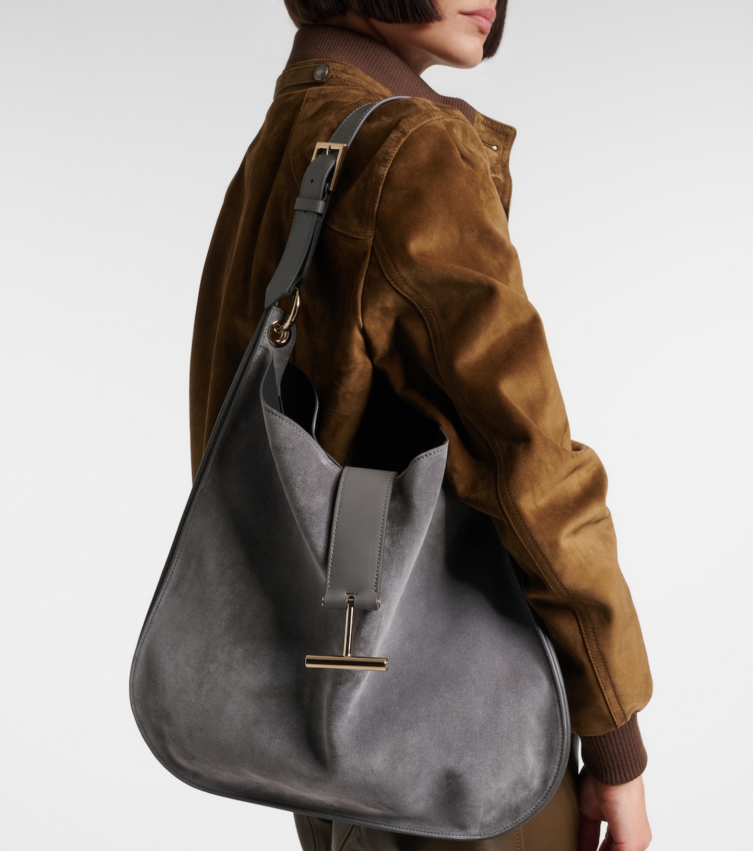 Tara Large suede crossbody bag | Tom Ford