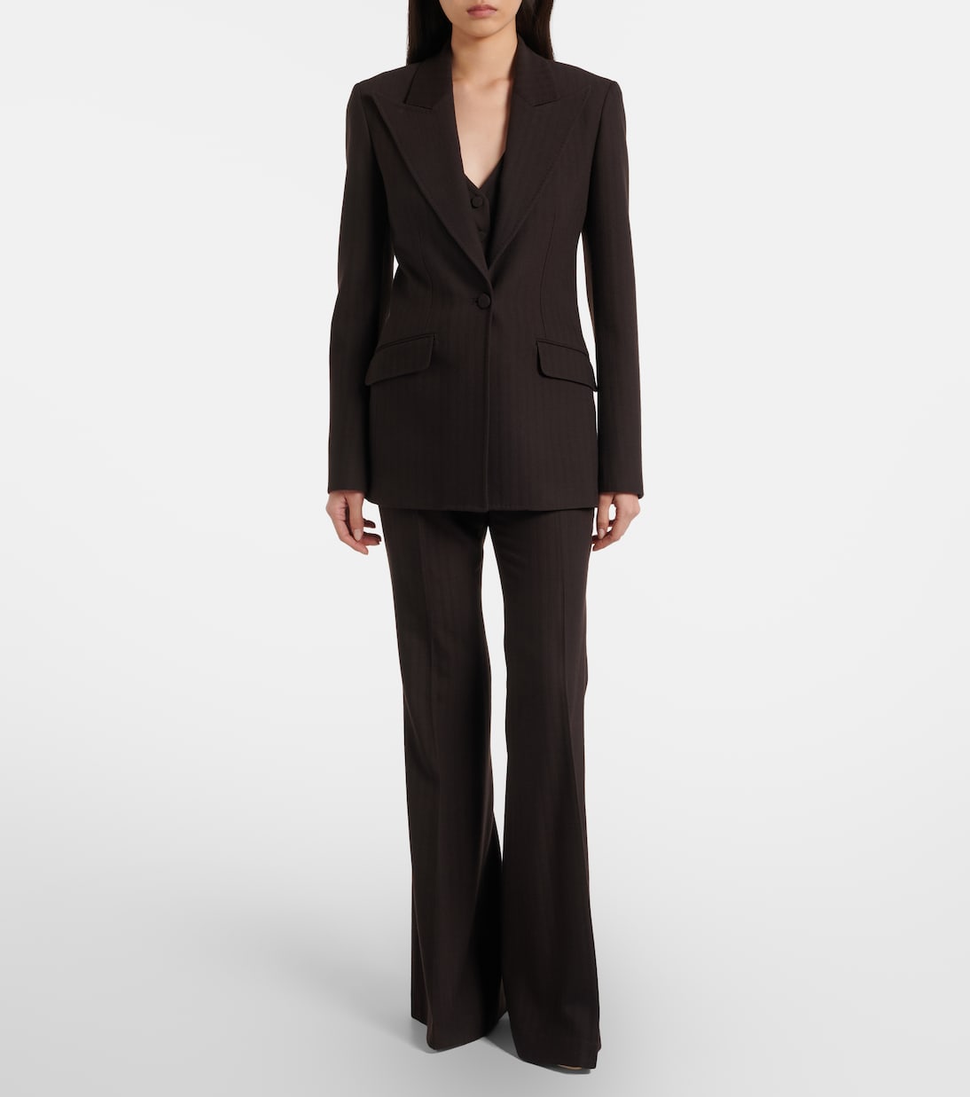 Pantaloni flared Rhein in lana a vita alta | Gabriela Hearst