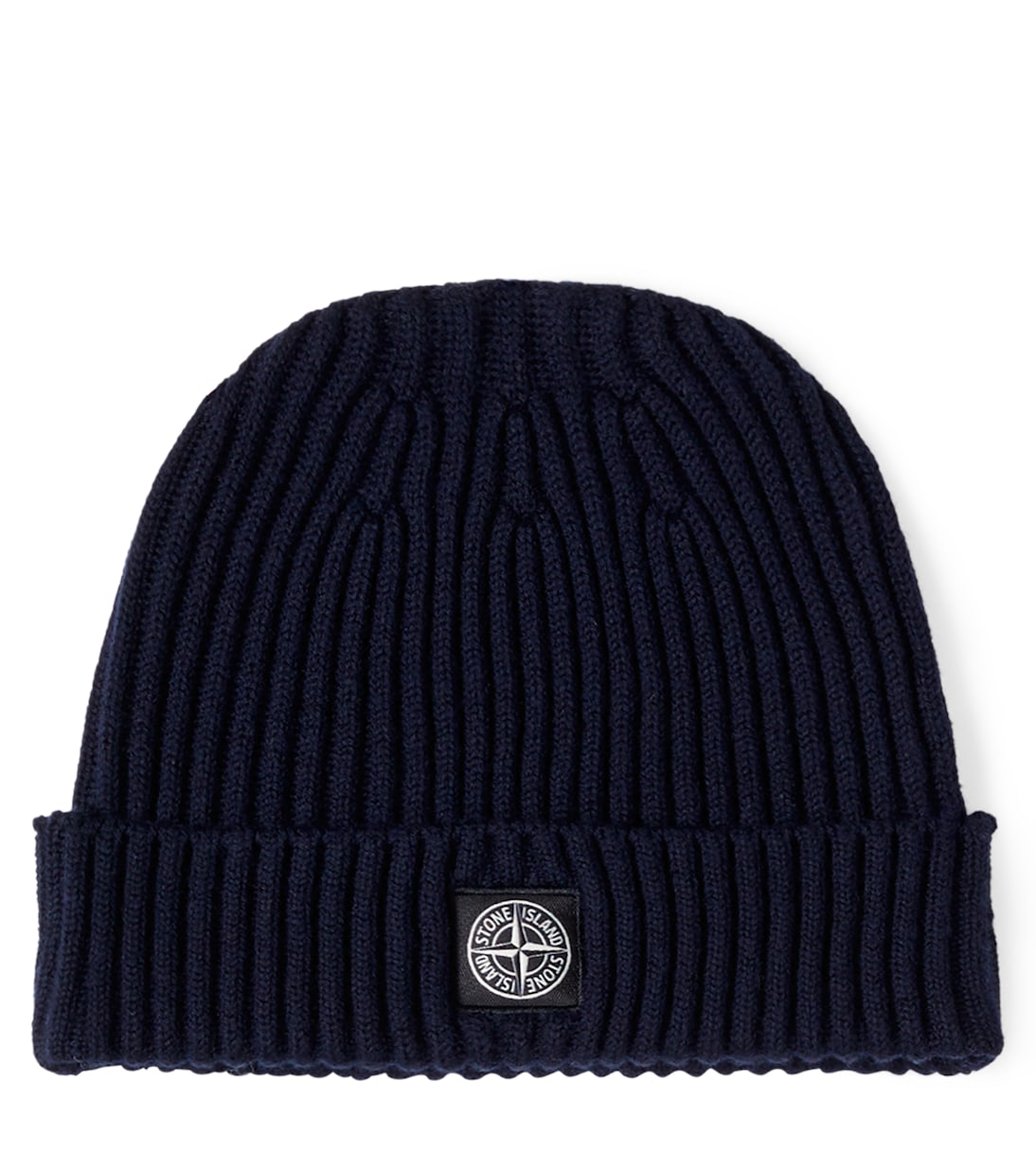 Compass ribbed-knit virgin wool beanie | Stone Island Junior