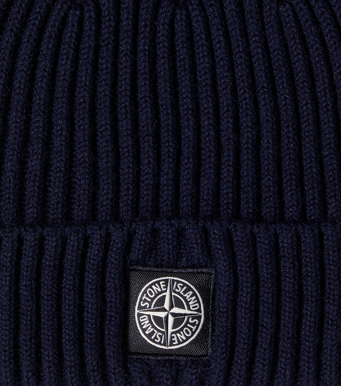 Compass ribbed-knit virgin wool beanie | Stone Island Junior