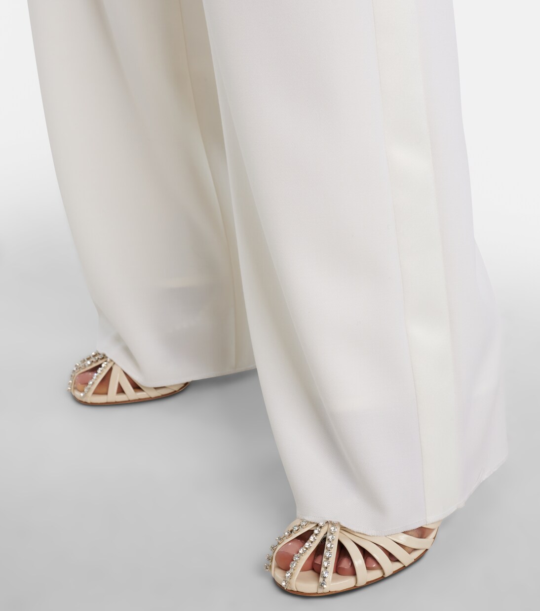 Balta high-rise virgin wool wide-leg pants | Max Mara