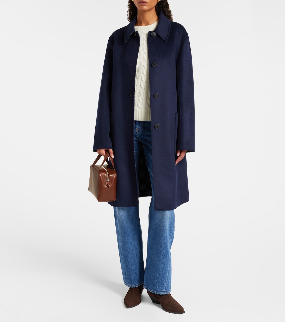 Single-breasted wool coat | Tory Burch