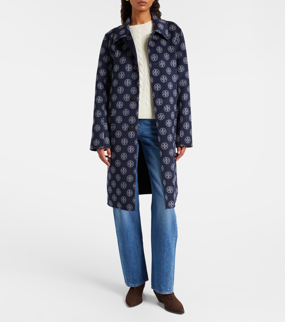 Single-breasted wool coat | Tory Burch
