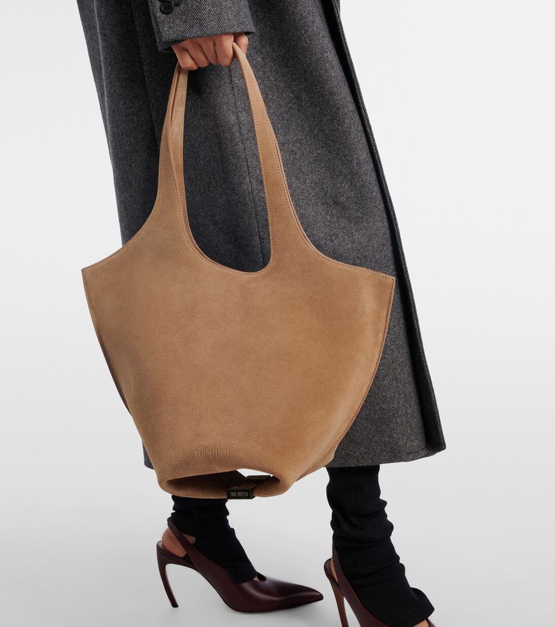 La Scoop Medium suede shoulder bag | The Attico