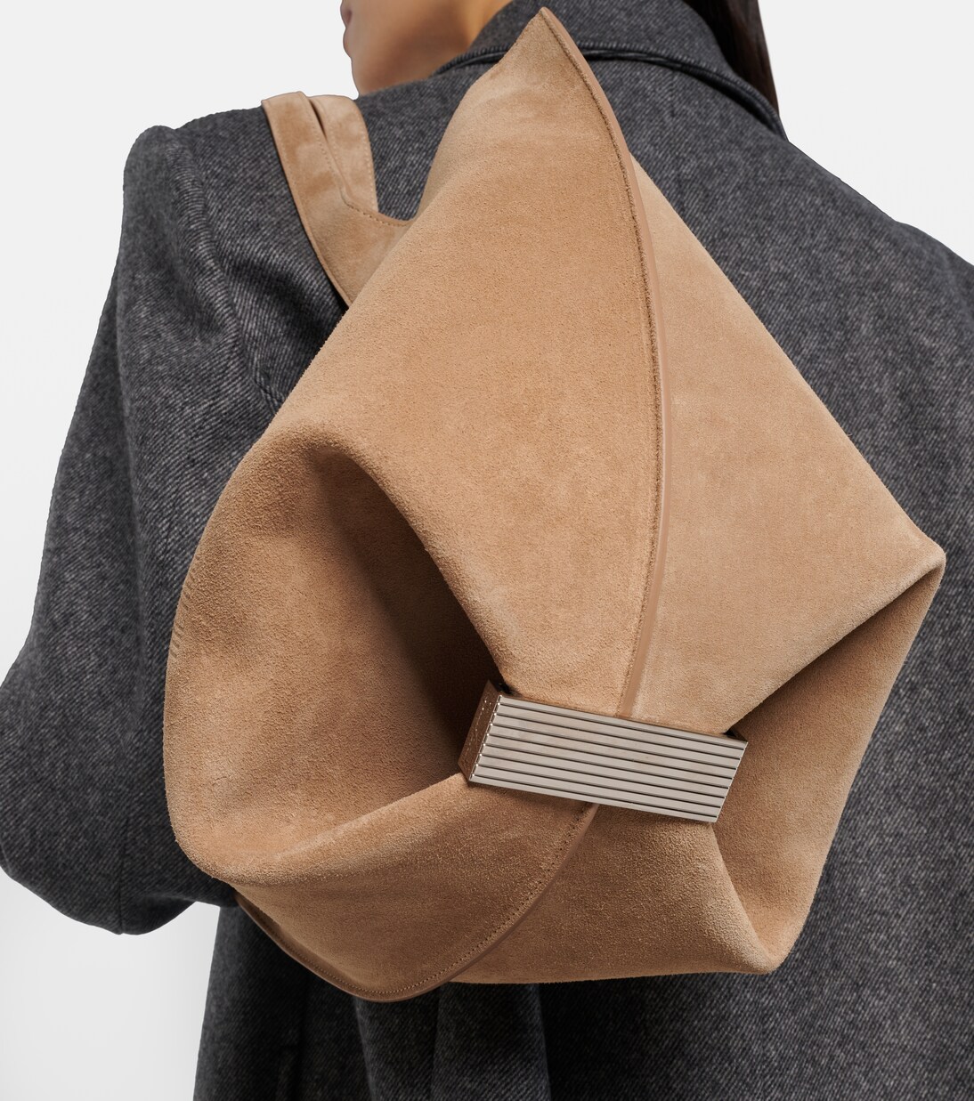 La Scoop Medium suede shoulder bag | The Attico