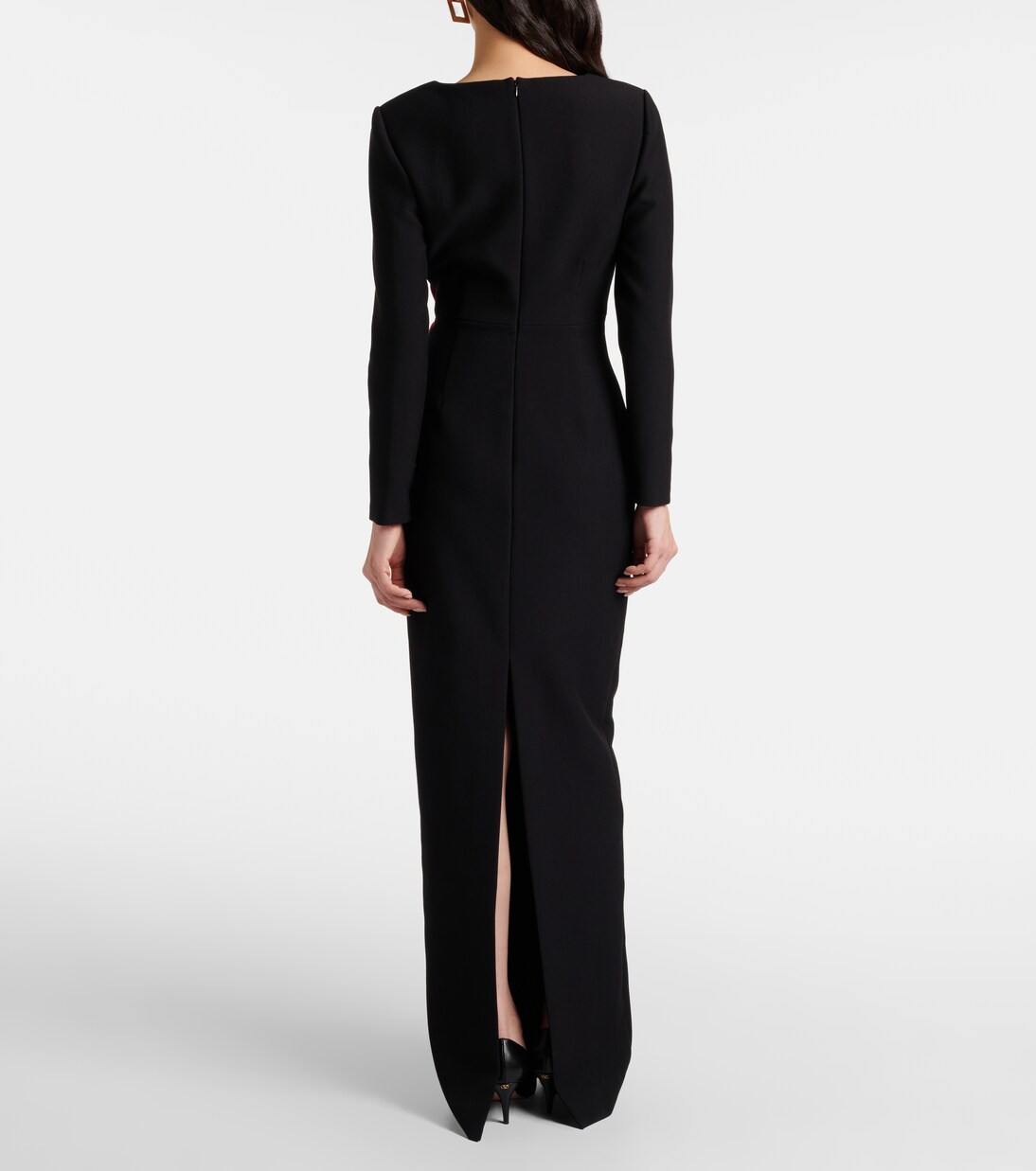 Robe longue en crêpe à fleur | Roland Mouret