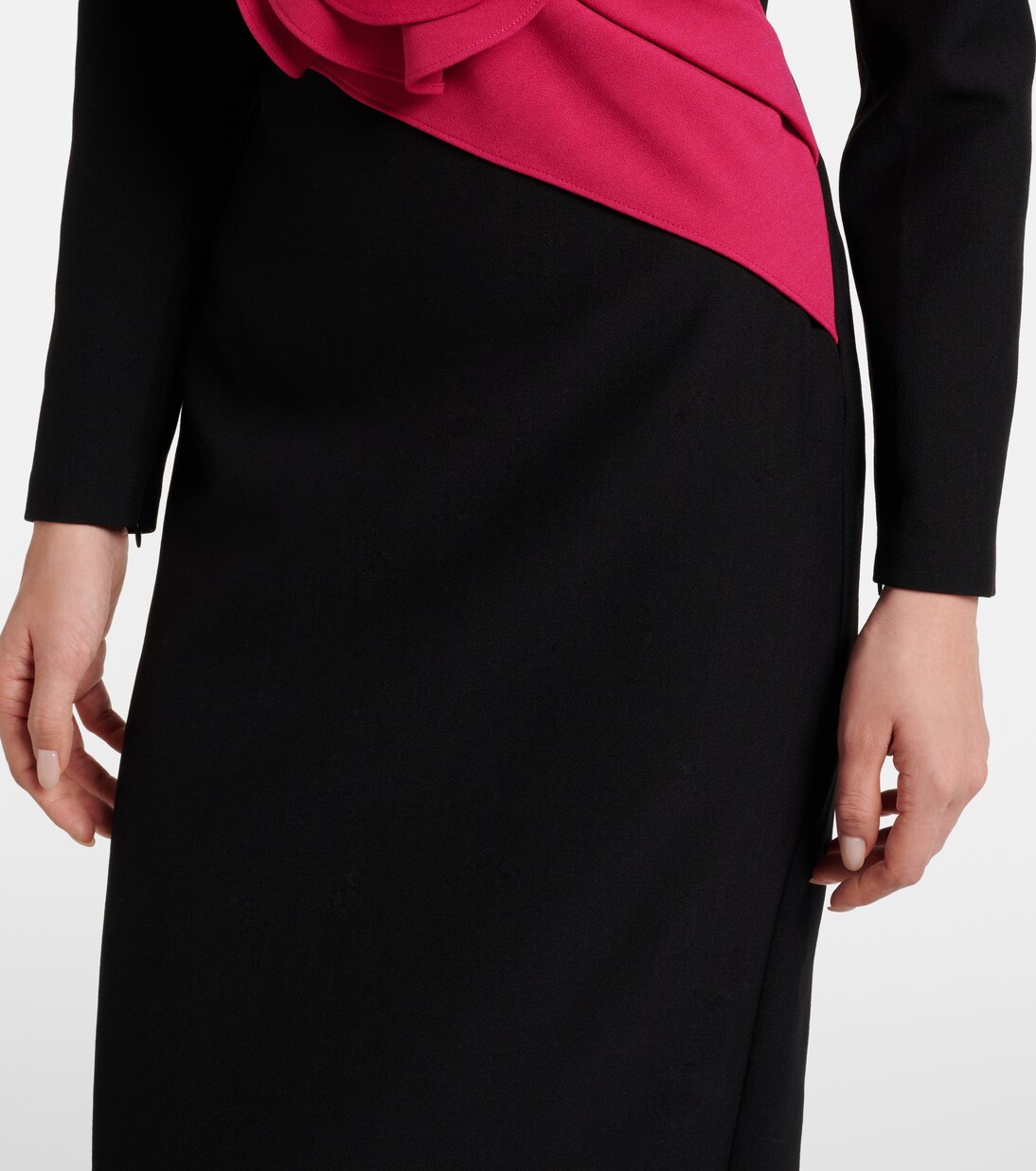 Robe longue en crêpe à fleur | Roland Mouret