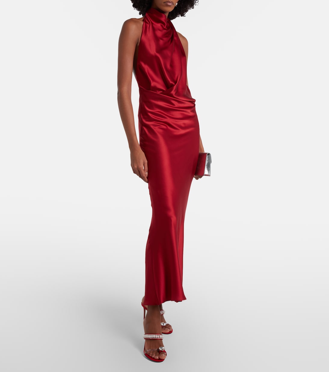 Diamond Of Elizabeth embellished satin mules | Mach & Mach