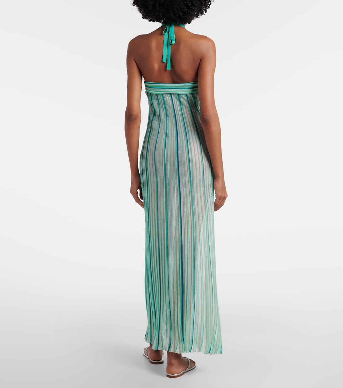 Striped halterneck maxi dress | Missoni