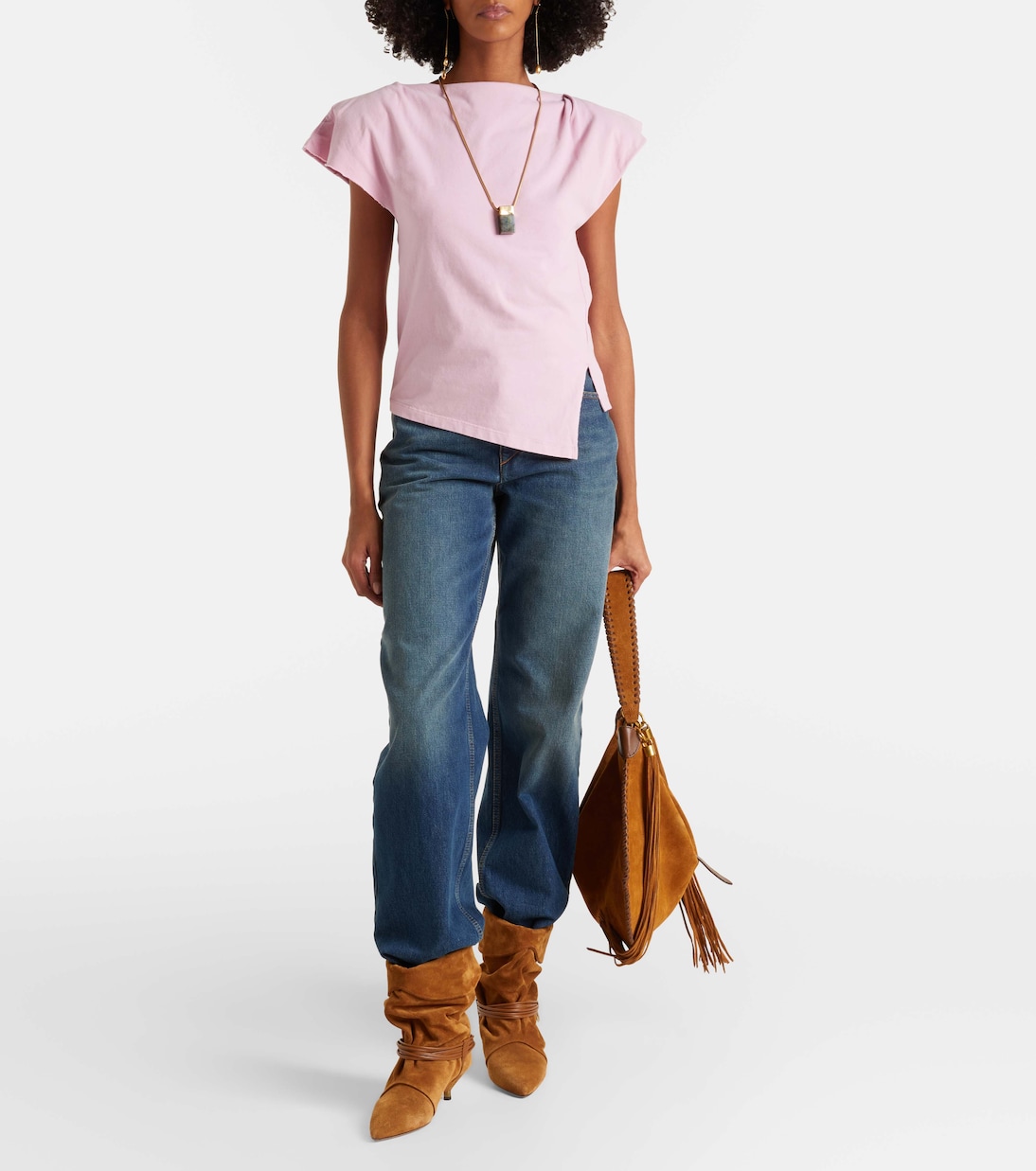 Sebani不对称棉质针织上衣 | Isabel Marant