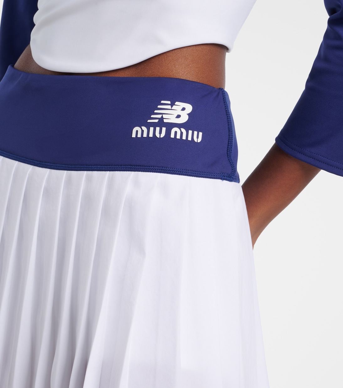 x New Balance pleated jersey miniskirt | Miu Miu