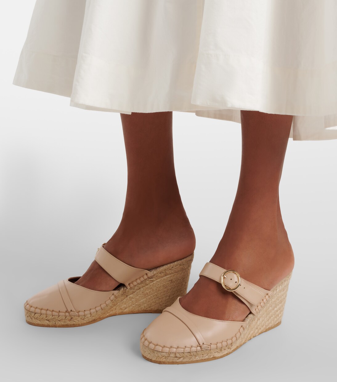 Espadrilles compensées Farah en cuir | Malone Souliers