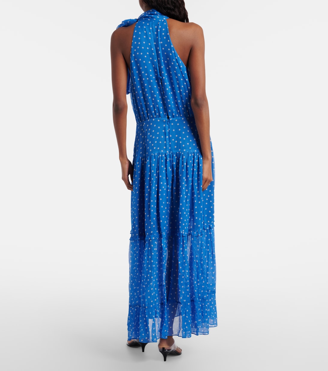 Layla tie-neck polka-dot midi dress | Rixo