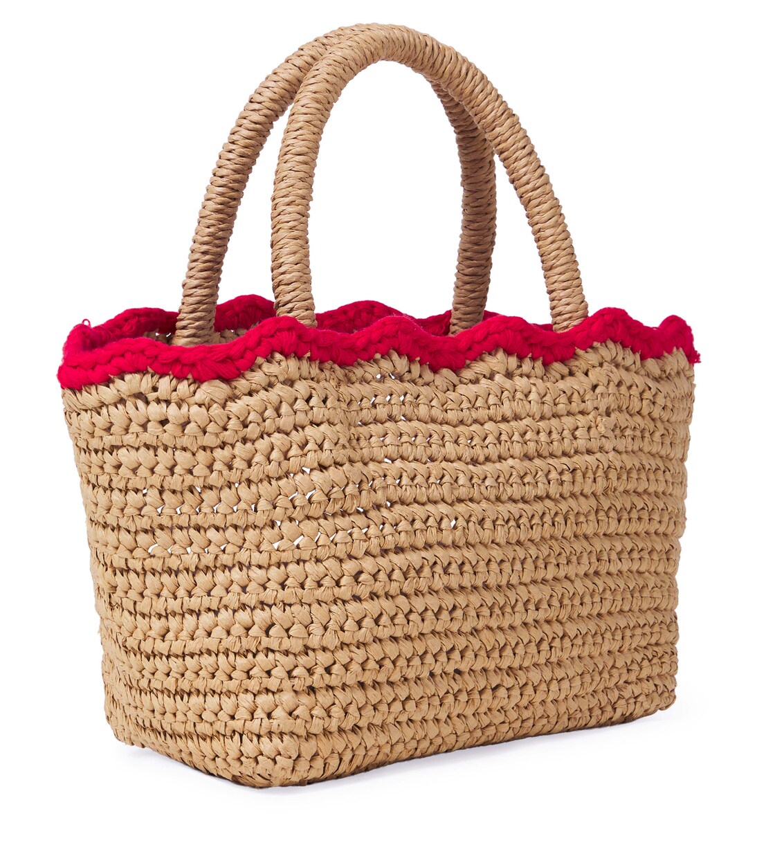 Crochet-trimmed basket bag | Self-Portrait Kids
