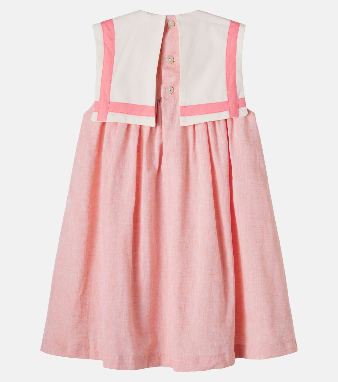 Gathered cotton and linen dress | Pepa London