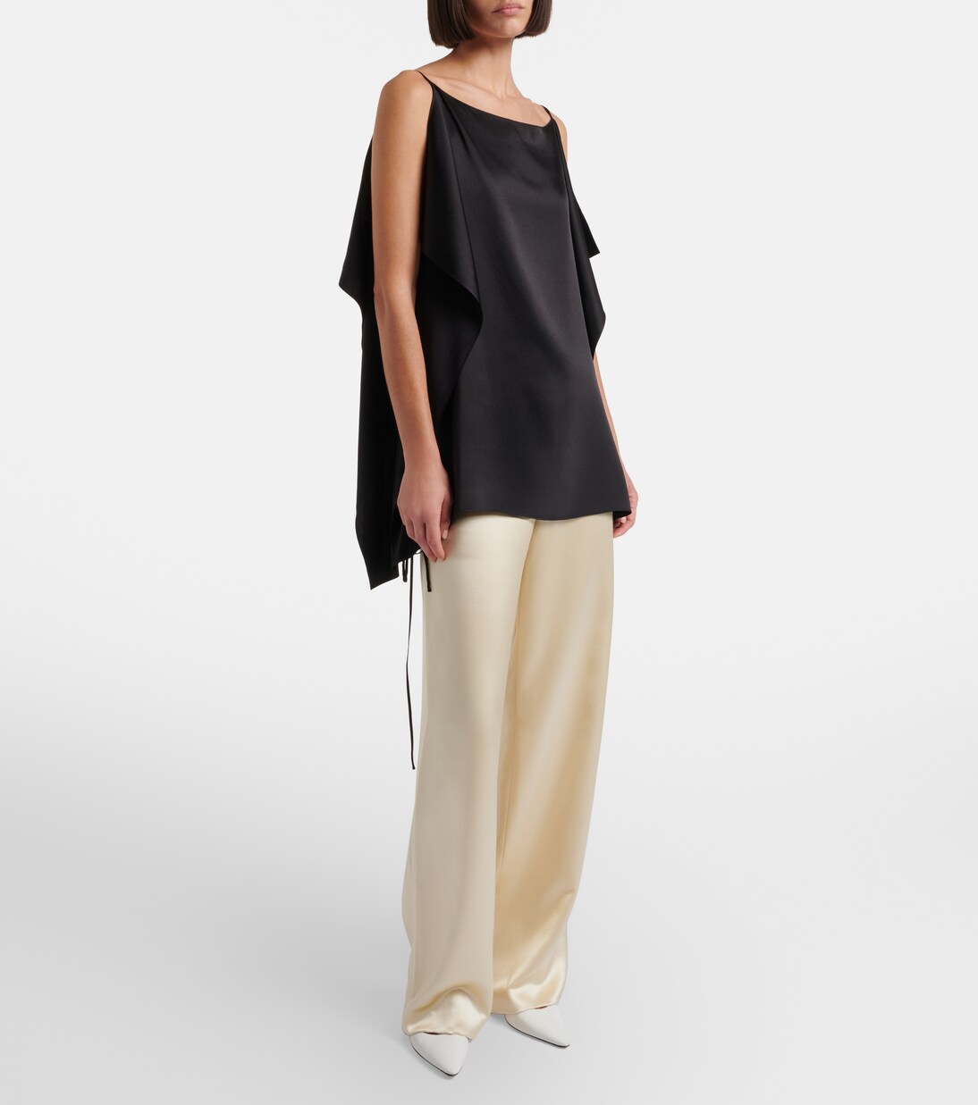 Silk satin straight pants | The Row