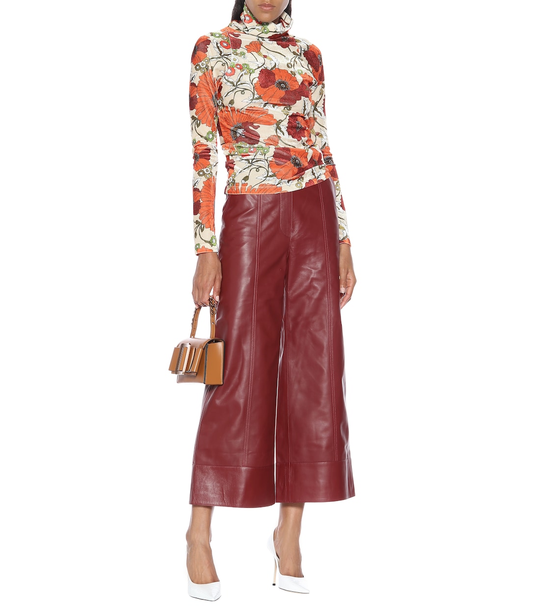 Floral velour turtleneck top | Dodo Bar Or