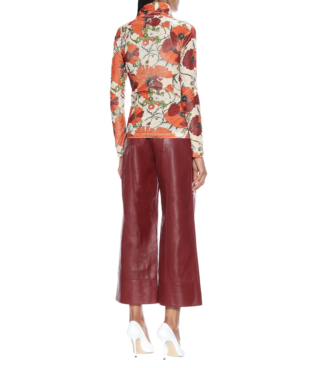 Floral velour turtleneck top | Dodo Bar Or