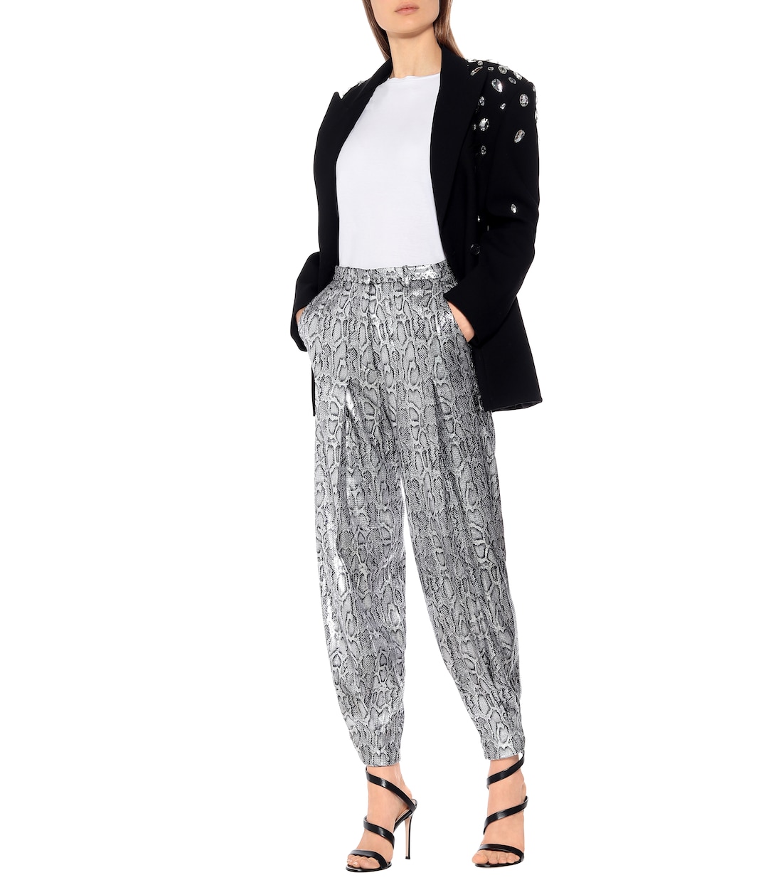 Snake-effect high-rise pants | Christopher Kane