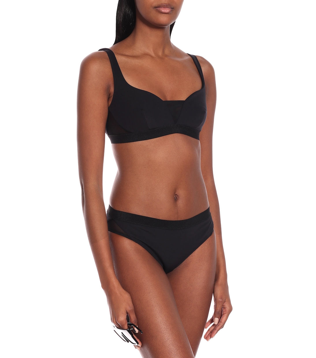 Mesh-trimmed bikini bottoms | Stella McCartney