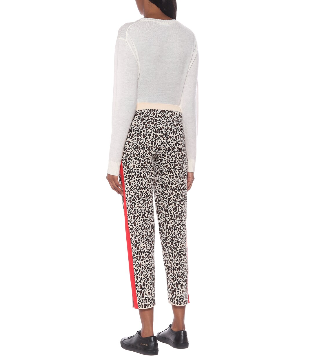 Cropped intarsia knit trackpants | Stella McCartney