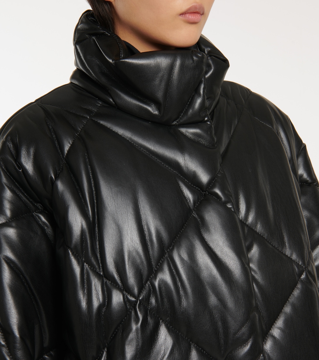 Anissa quilted faux leather coat | Stand Studio