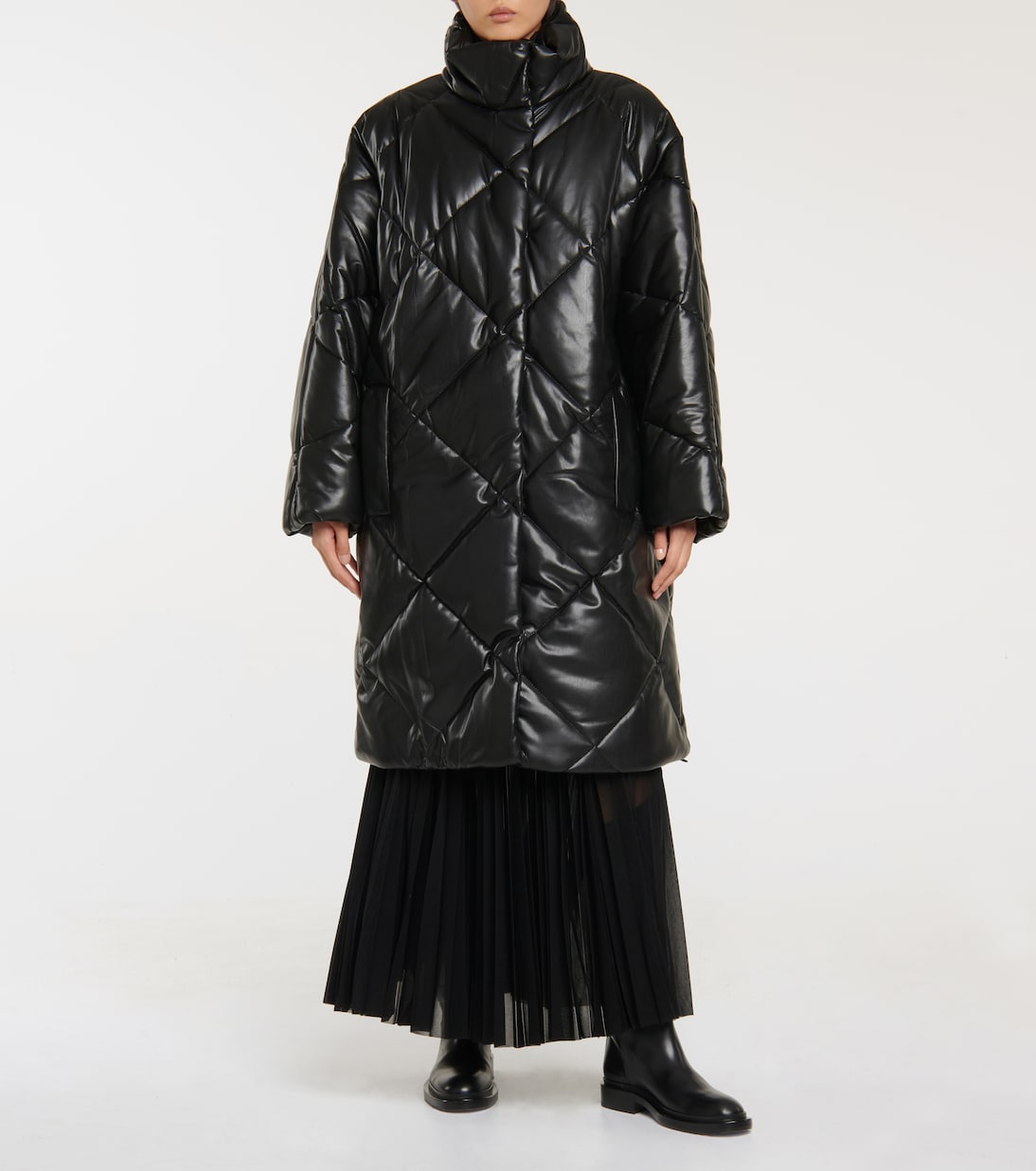 Anissa quilted faux leather coat | Stand Studio